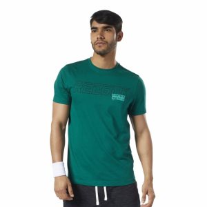 Reebok Graphic Series Foundation T Shirt Herren - Grün - DE 248-NWG